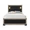 Global Furniture Usa Traditional Glam Glitter Blake Black Queen Bed With Lamps 3170 - alternate 1